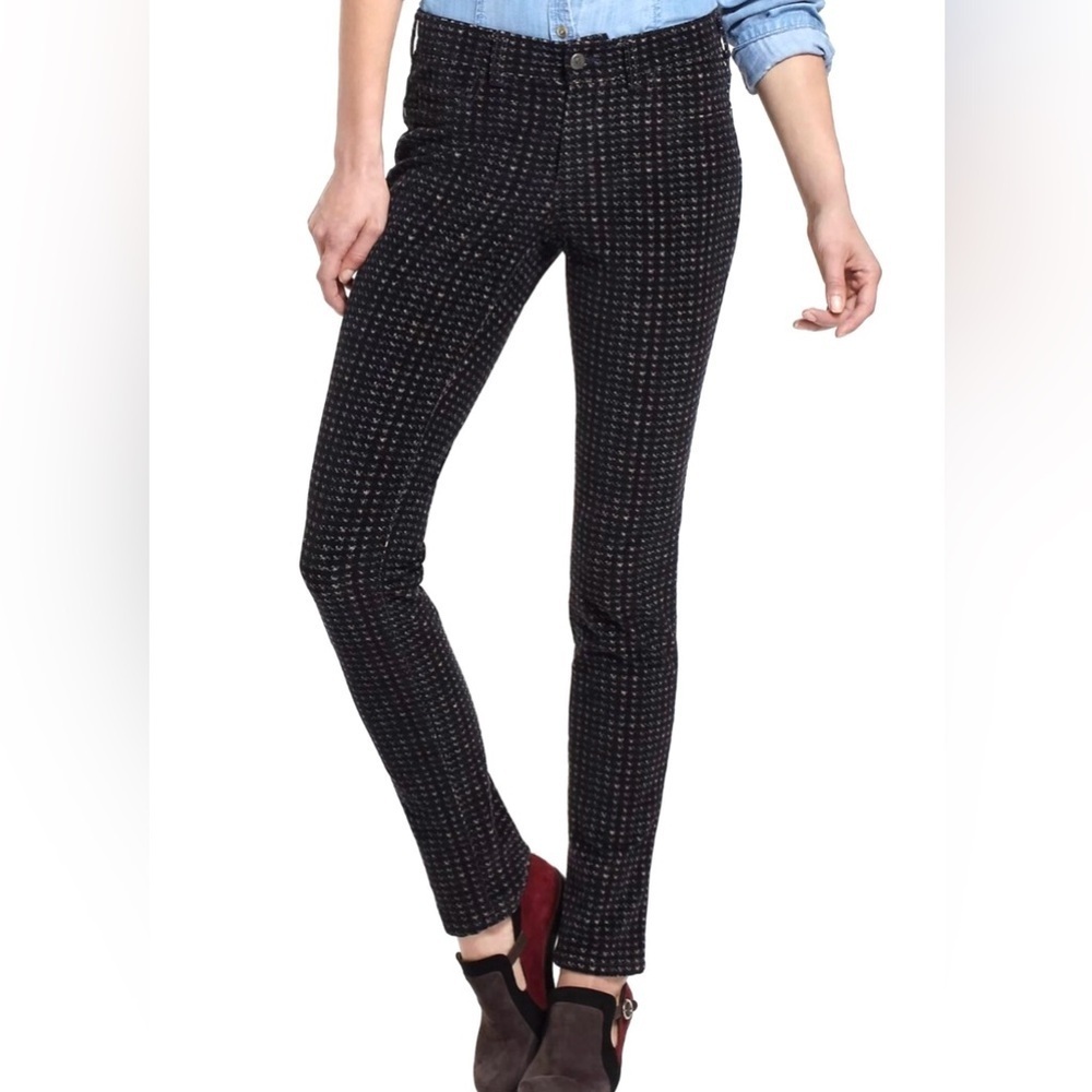 Pilcro and the Letterpress Serif fit Corduroy Print Pants Navy multi Womens 27